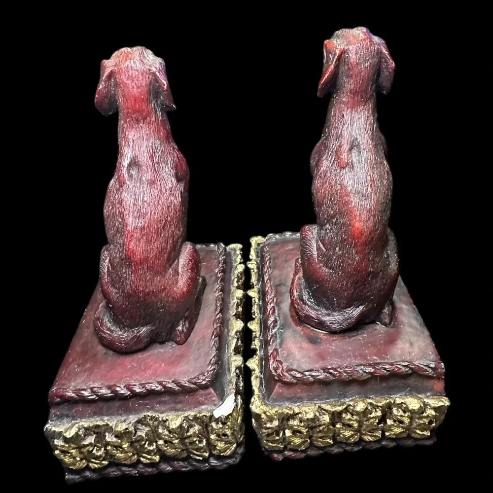 Retriever Book Ends Carved Pair 